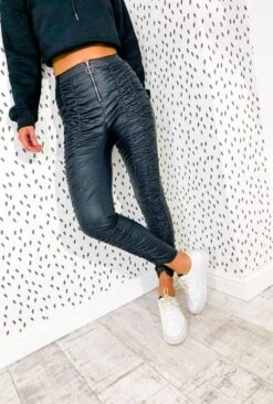 Never In A Ruche - Black Zipped Trousers