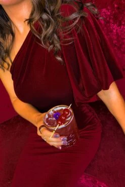 Never Looked Better - Wine Velvet One Shoulder Midi Dress -Fashion Clothing Store NeverLookedBetter WineVelvetOneShoulderMidiDress5copy 22