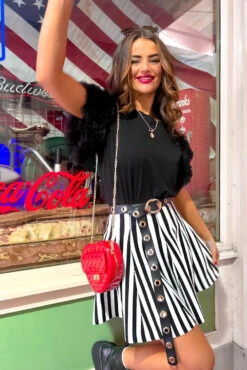 Never Tulle Late - Black Ruffle Sleeve T-Shirt