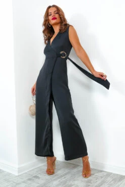 Not Messing Around - Black Wrap Jumpsuit -Fashion Clothing Store NotMessingAround BlackWrapJumpsuit4