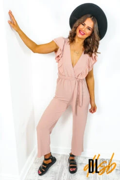 Number One - Blush Frilled Jumpsuit 9 Number One - Blush Frilled Jumpsuit -Fashion Clothing Store NumberOne BlushFrilledJumpsuit 5
