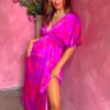 Once In A Lifetime - Fuchsia Purple Floral Maxi Dress
