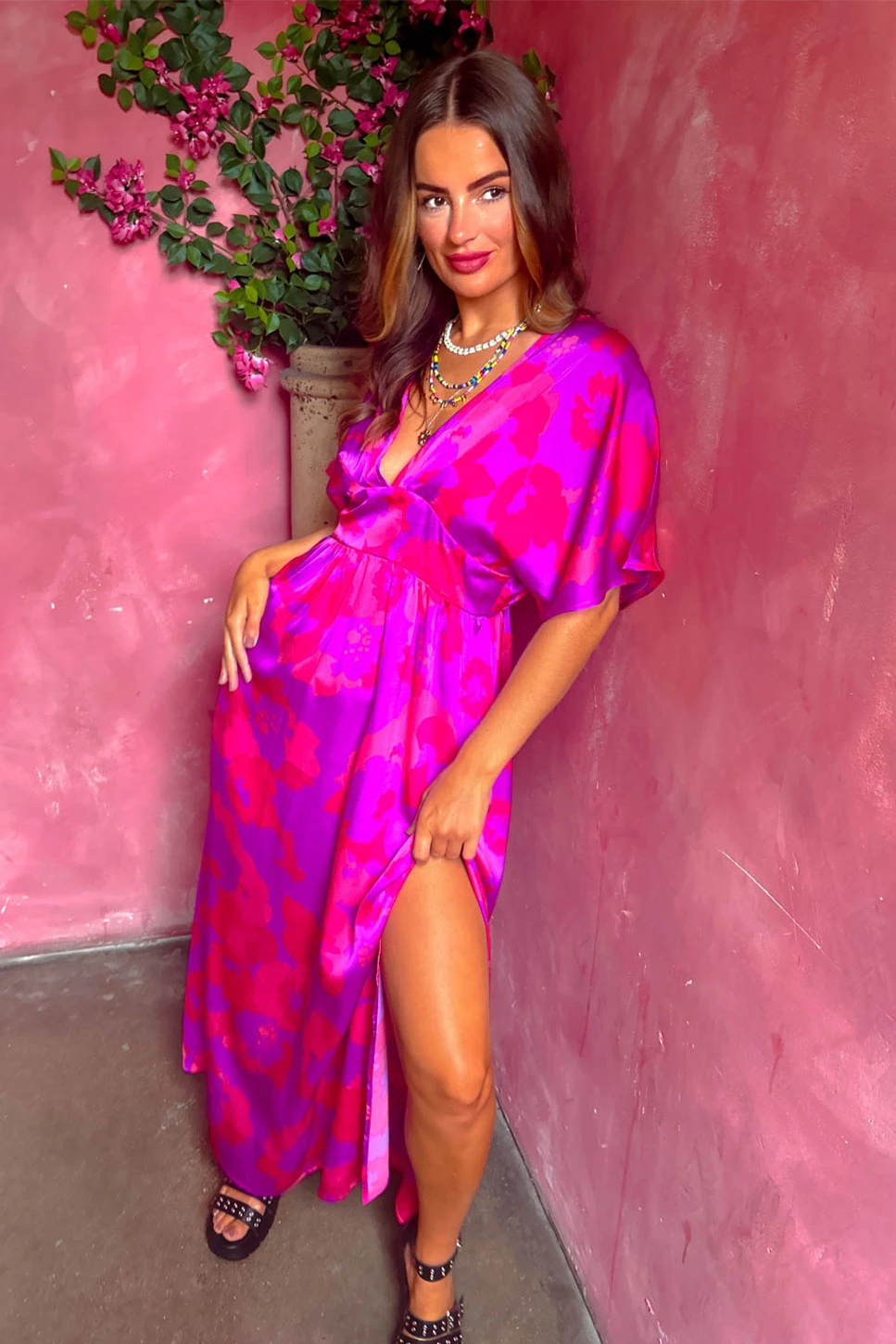 Once In A Lifetime - Fuchsia Purple Floral Maxi Dress 1 Once In A Lifetime - Fuchsia Purple Floral Maxi Dress