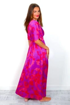 Once In A Lifetime - Fuchsia Purple Floral Maxi Dress 10 Once In A Lifetime - Fuchsia Purple Floral Maxi Dress -Fashion Clothing Store OnceInALifetime FuchsiaPurpleFloralMaxiDress 2