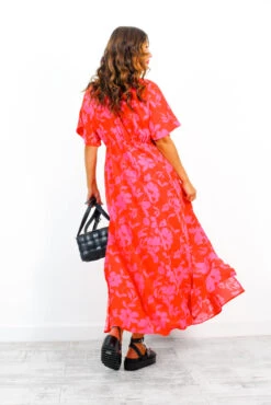 Once In A Lifetime - Red Pink Floral Maxi Dress 10 Once In A Lifetime - Red Pink Floral Maxi Dress -Fashion Clothing Store OnceInALifetime RedPinkFloralMaxiDress 1