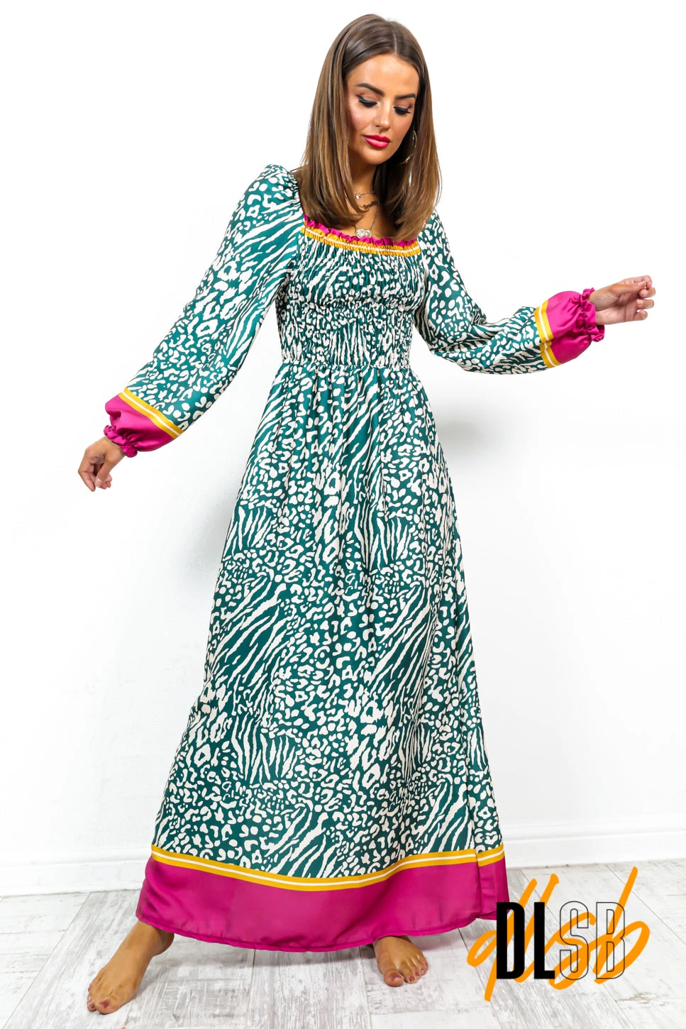 Safari Style - Green Leopard Print Maxi Dress 1 Safari Style - Green Leopard Print Maxi Dress