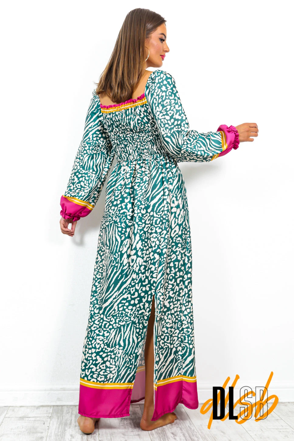 Safari Style - Green Leopard Print Maxi Dress 2 Safari Style - Green Leopard Print Maxi Dress - Image 2