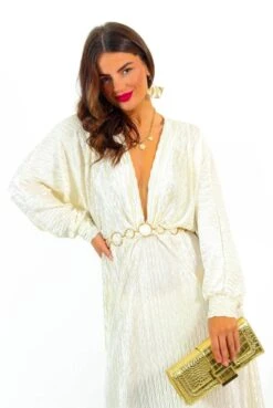 She Takes First Plisse - Champagne Plisse Maxi Dress -Fashion Clothing Store SheTakesFirstPlisse ChampagnePlisseMaxiDress 5