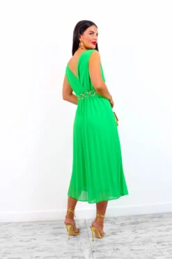Shes A Classic - Green Pleated Jumpsuit -Fashion Clothing Store She sAClassic GreenPleatedJumpsuit2