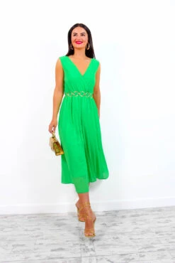 Shes A Classic - Green Pleated Jumpsuit -Fashion Clothing Store She sAClassic GreenPleatedJumpsuit3