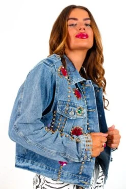She's A Jewel - Blue Embellished Denim Jacket 12 She's A Jewel - Blue Embellished Denim Jacket -Fashion Clothing Store She sAJewel BlueEmbellishedDenimJacket 4