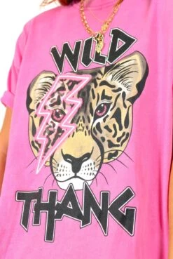 Shes A Wild Thing - Pink Leopard Graphic Print T-Shirt 7 Shes A Wild Thing - Pink Leopard Graphic Print T-Shirt -Fashion Clothing Store She sAWildThing PinkLeopardGraphicPrintT Shirt 3 1