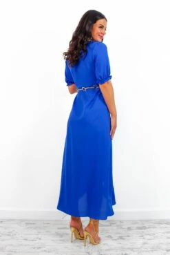 Shes Cute - Cobalt Frilled Midi Dress -Fashion Clothing Store She sCute CobaltFrilledMidiDress6