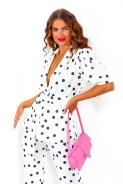 She's Got Ambitions - Cream Black Polka Dot Trouser Co-Ord -Fashion Clothing Store She sGotAmbitions CreamBlackPolkaDotTrouserCo Ord5