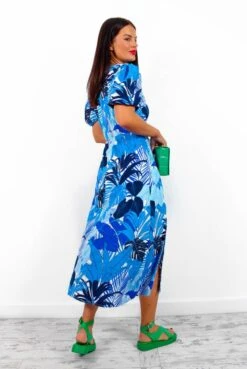Shes So Vain - Blue Tropical Midi Dress -Fashion Clothing Store She sSoVain BlueTropicalMidiDress5