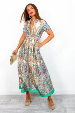 Shirty, Flirty, And Thriving - Multi Printed Maxi Shirt Dress -Fashion Clothing Store Shirty Flirty andThriving MultiPrintedMaxiShirtDress 2