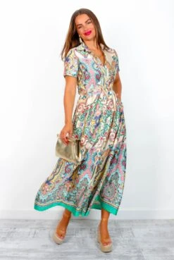 Shirty, Flirty, And Thriving - Multi Printed Maxi Shirt Dress -Fashion Clothing Store Shirty Flirty andThriving MultiPrintedMaxiShirtDress 3