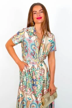 Shirty, Flirty, And Thriving - Multi Printed Maxi Shirt Dress -Fashion Clothing Store Shirty Flirty andThriving MultiPrintedMaxiShirtDress 7