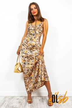 Fashion Clothing Store -Fashion Clothing Store SleekLikeMe MustardPaisleyMaxiDress 4