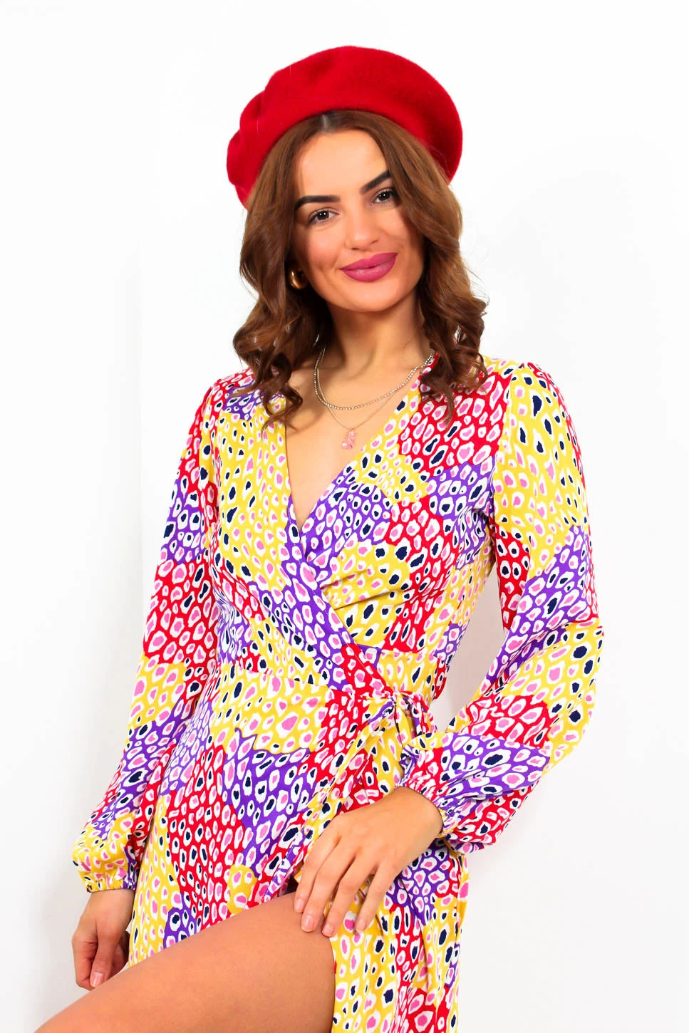 Soul Of Sunshine - Purple Multi Printed Midi Dress 4 Soul Of Sunshine - Purple Multi Printed Midi Dress - Image 4