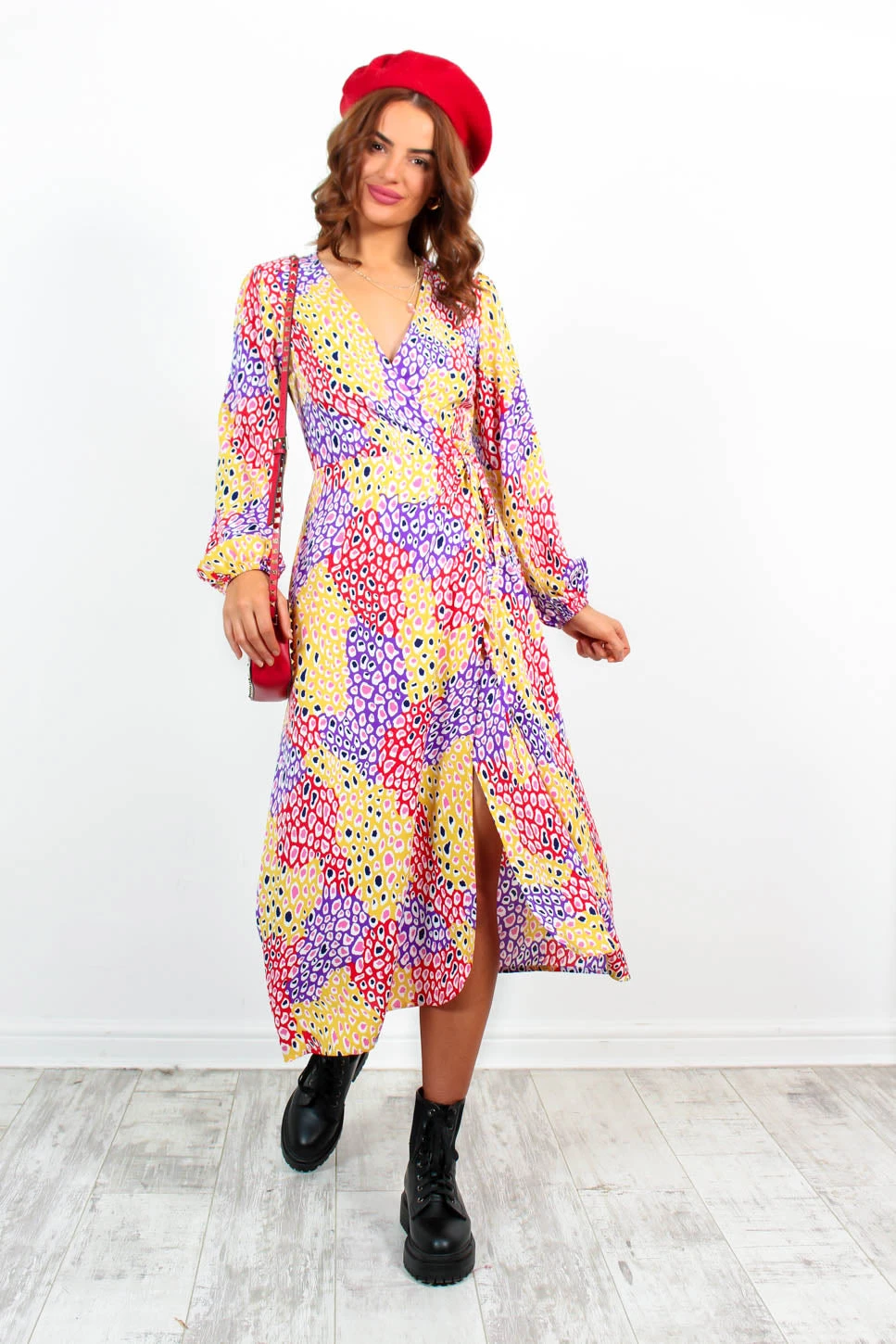 Soul Of Sunshine - Purple Multi Printed Midi Dress 7 Soul Of Sunshine - Purple Multi Printed Midi Dress - Image 7