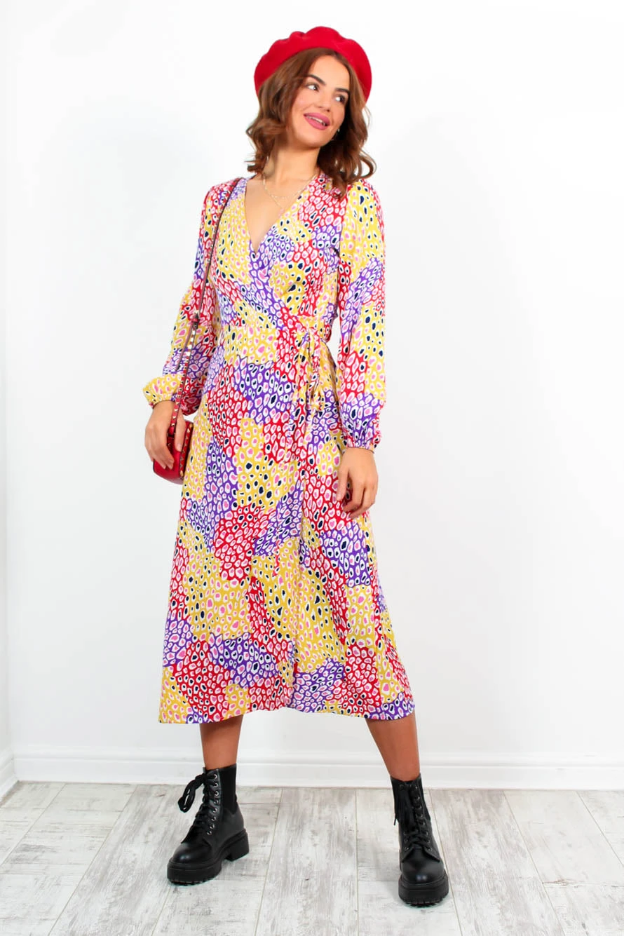 Soul Of Sunshine - Purple Multi Printed Midi Dress 1 Soul Of Sunshine - Purple Multi Printed Midi Dress