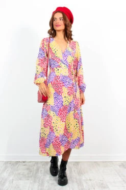 Soul Of Sunshine - Purple Multi Printed Midi Dress 11 Soul Of Sunshine - Purple Multi Printed Midi Dress -Fashion Clothing Store SoulOfSunshine PurpleMultiPrintedMidiDress7