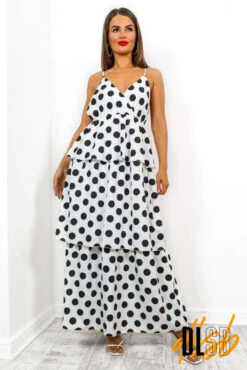 Spots Your Problem? - White Polka Dot Maxi Dress -Fashion Clothing Store SpotsYourProblem WhitePolkaDotMaxiDress 1