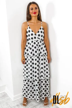 Spots Your Problem? - White Polka Dot Maxi Dress -Fashion Clothing Store SpotsYourProblem WhitePolkaDotMaxiDress 3