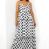 Spots Your Problem? - White Polka Dot Maxi Dress