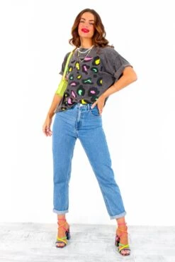 Still Driving Me Wild - Acid Wash Multi Leopard Print T-Shirt 7 Still Driving Me Wild - Acid Wash Multi Leopard Print T-Shirt -Fashion Clothing Store StillDrivingMeWild AcidWashMultiLeopardPrintT Shirt 4