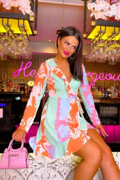 Sweetie - Pastel Multi Mini Dress -Fashion Clothing Store Sweetie Pastel Multi Mini Dress