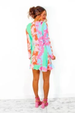 Sweetie - Pastel Multi Mini Dress -Fashion Clothing Store Sweetie PastelMultiMiniDress 1