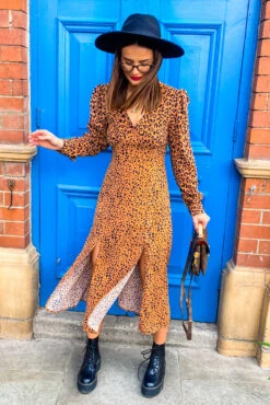 Thats Wild - Leopard Print Split Midi Dress 10 Thats Wild - Leopard Print Split Midi Dress -Fashion Clothing Store That swildwebsite