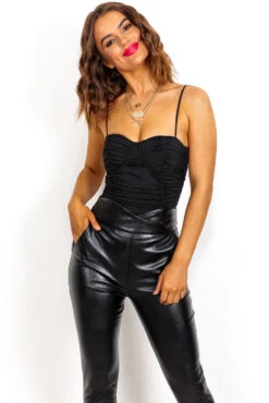 The Business - Black PU Trousers -Fashion Clothing Store TheBusiness TrousersInBLACK PU 3