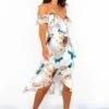 The Hot List - White Floral Wrap Dress