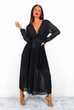 The Pleat Is On - Black Pleated Jumpsuit -Fashion Clothing Store ThePleatIsOn BlackPleatedJumpsuit 4