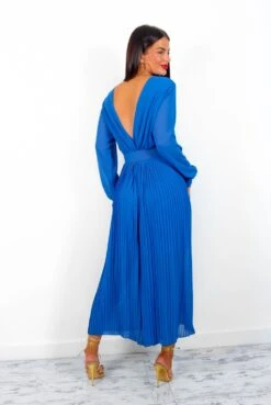 The Pleat Is On - Cobalt Pleated Jumpsuit -Fashion Clothing Store ThePleatIsOn CobaltPleatedJumpsuit 9