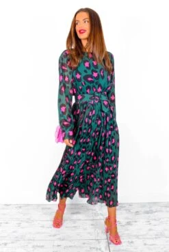 The Pleat Is On - Forest Fuchsia Leopard Pleated Jumpsuit -Fashion Clothing Store ThePleatIsOn ForestFuchsiaLeopardPleatedJumpsuit 9