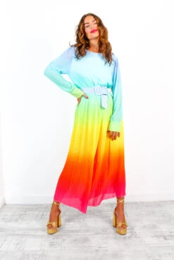 The Pleat Is On - Multi Ombre Pleated Jumpsuit -Fashion Clothing Store ThePleatIsOn MultiOmbrePleatedJumpsuit 1