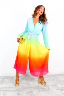 The Pleat Is On - Multi Ombre Pleated Jumpsuit -Fashion Clothing Store ThePleatIsOn MultiOmbrePleatedJumpsuit 4