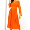 The Pleat Is On - Orange Pleated Jumpsuit