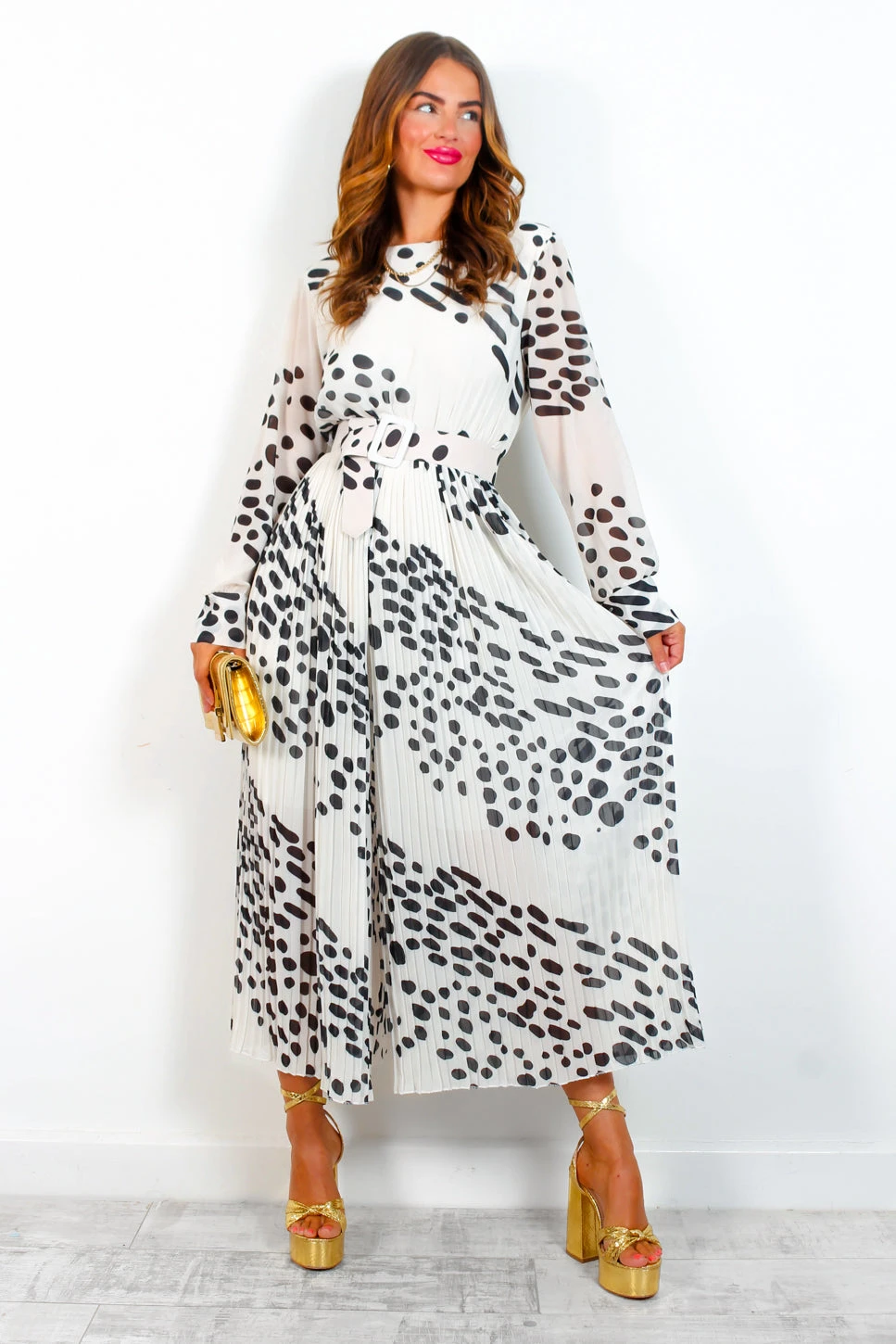 The Pleat Is On - White Black Spot Pleated Jumpsuit 9 The Pleat Is On - White Black Spot Pleated Jumpsuit - Image 9