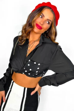 This Is Your Moment - Black Polka Dot Shirt -Fashion Clothing Store This Is Your Moment Black Polka Dot Shirt