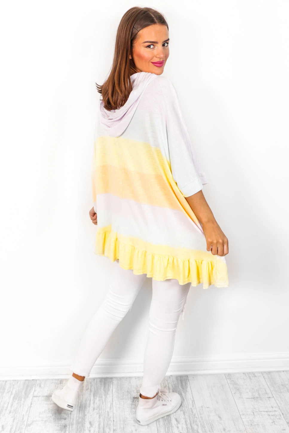 Total Stripe Out - Lilac Multi Hooded Top 3 Total Stripe Out - Lilac Multi Hooded Top - Image 3