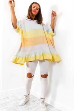 Total Stripe Out - Lilac Multi Hooded Top 5 Total Stripe Out - Lilac Multi Hooded Top -Fashion Clothing Store TotalStripeOut LilacMultiHoodedTop 5