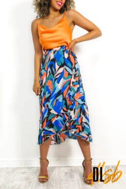 Totally Not Basic - Blue Coral Printed Midi Skirt 9 Totally Not Basic - Blue Coral Printed Midi Skirt -Fashion Clothing Store TotallyNotBasic BlueCoralPrintedMidiSkirt 3