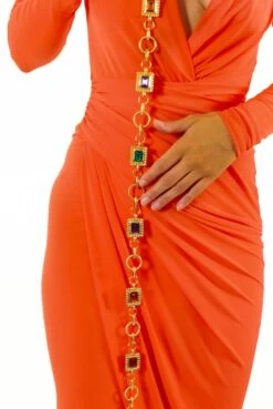 Treasure This Moment - Multi Jewel Gold Chain Belt 7 Treasure This Moment - Multi Jewel Gold Chain Belt -Fashion Clothing Store TreasureThisMoment MultiJewelGoldChainBelt 1