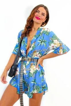 Tropical State Of Mind - Blue Tropical Frill Hem Playsuit 11 Tropical State Of Mind - Blue Tropical Frill Hem Playsuit -Fashion Clothing Store TropicalStateOfMind BlueTropicalFrillHemPlaysuit 4