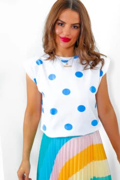 Well Pleat Again - Blue Multi Stripe Midi Skirt 7 Well Pleat Again - Blue Multi Stripe Midi Skirt -Fashion Clothing Store We llPleatAgain BlueMultiStripeMidiSkirt 5